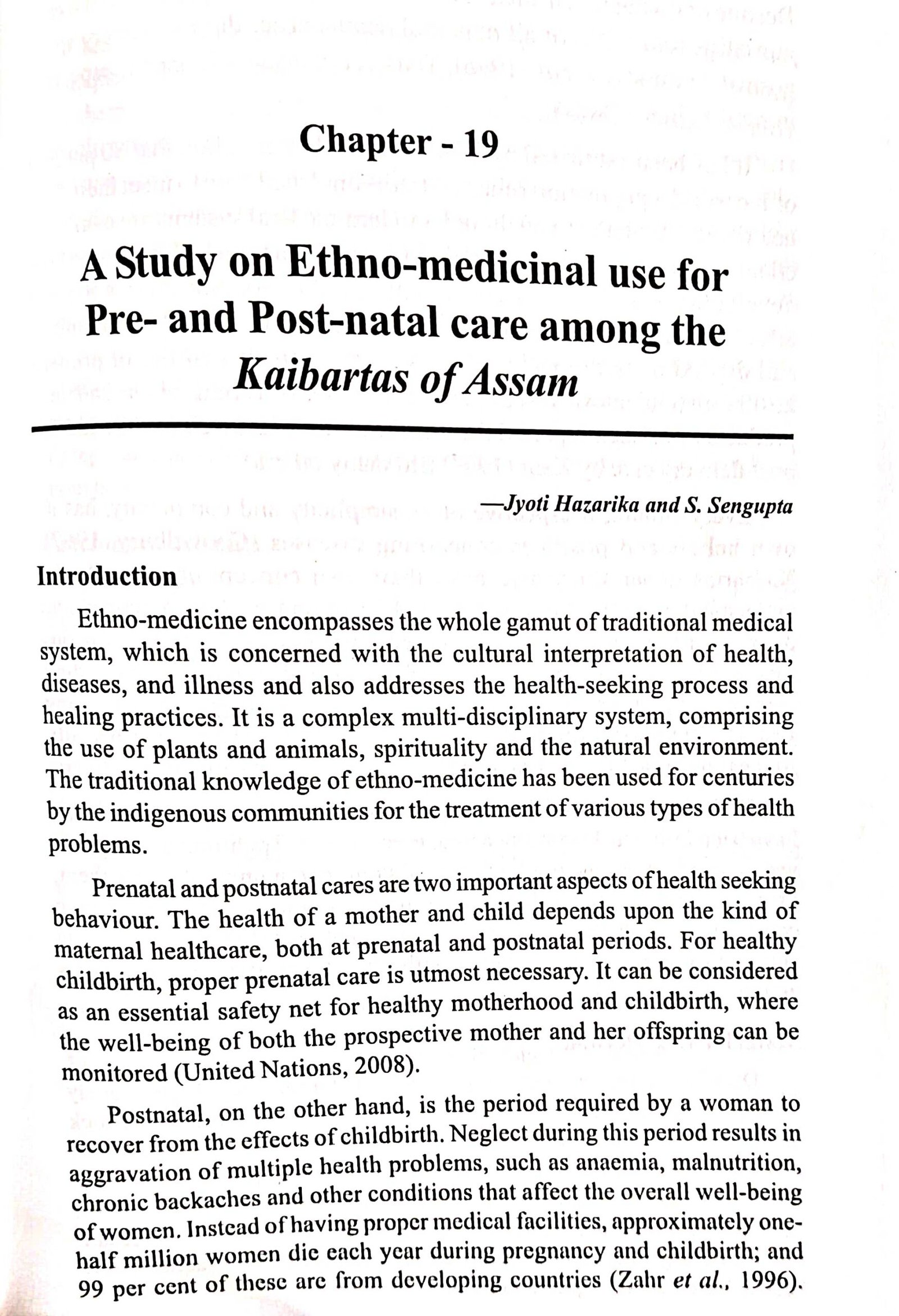 study on ethno-medicinal use